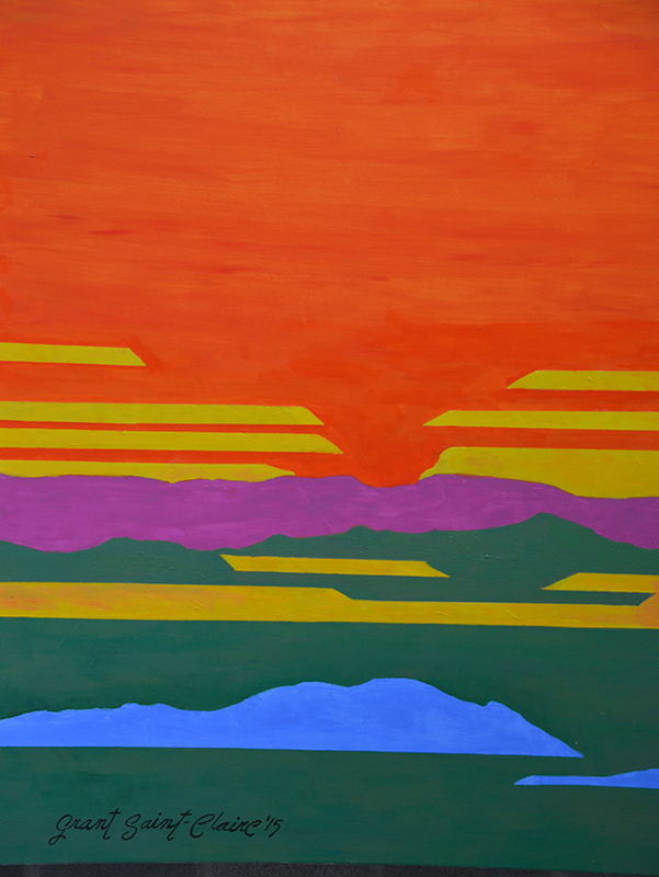 Sunset in Hills by artist Grant Saint-Claire